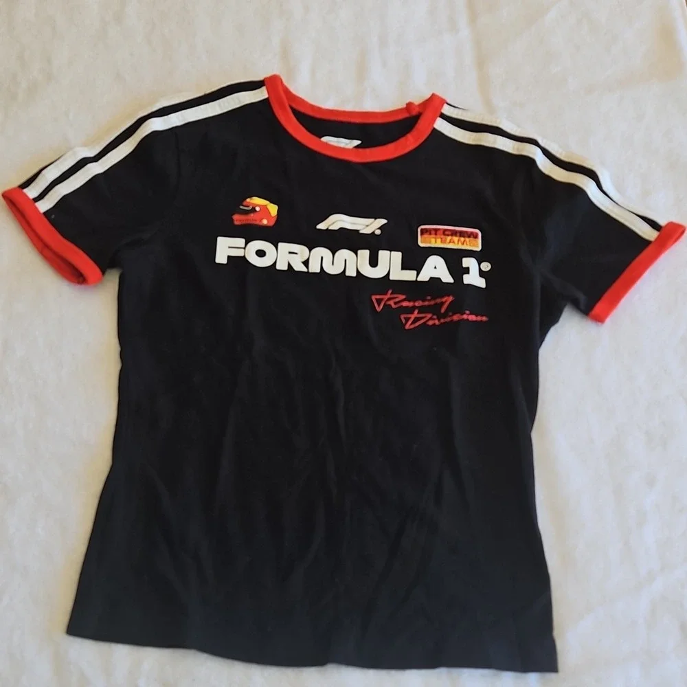 Hybrid Apparel Formula 1‎ Racing Division Pit Crew Shirt XXS Black Red White